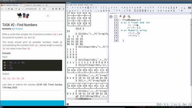 Perl Weekly Challenge, Week 60 in APL смотреть онлайн