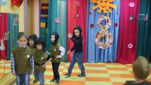 Солдат молоденький в пилотке новенькой - детский сад "Маленький Гений" Балашиха 2018 год