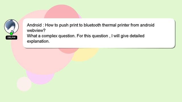 Android : How to push print to bluetooth thermal printer from android webview? смотреть онлайн