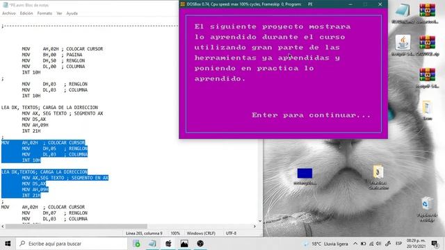 TASM- DOSBox-Proyecto Ensamblador - Mario Bros 1 смотреть онлайн