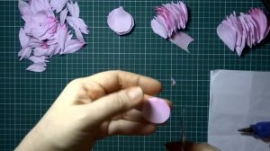 Пион из  фоамирана  часть 1