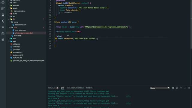 (Part 1) Flutter URL GET Json Parçalama - Flutter URL GET Json Parse - Flutter Dersleri смотреть онлайн