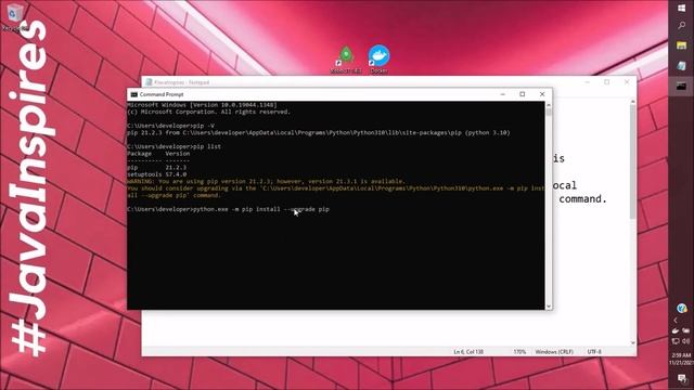 How To Upgrade "pip" in CMD Windows | Java Inspires смотреть онлайн
