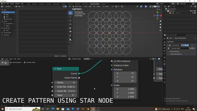 Create complex patterns in blender!! easily with simple geometry nodes!! смотреть онлайн