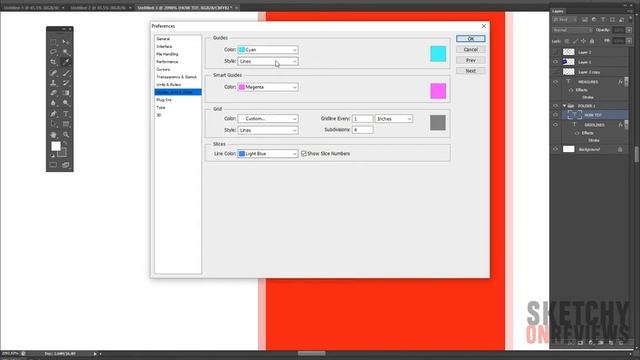 HOW TO PLACE GRID LINES / MEASUREMENTS IN PHOTOSHOP смотреть онлайн