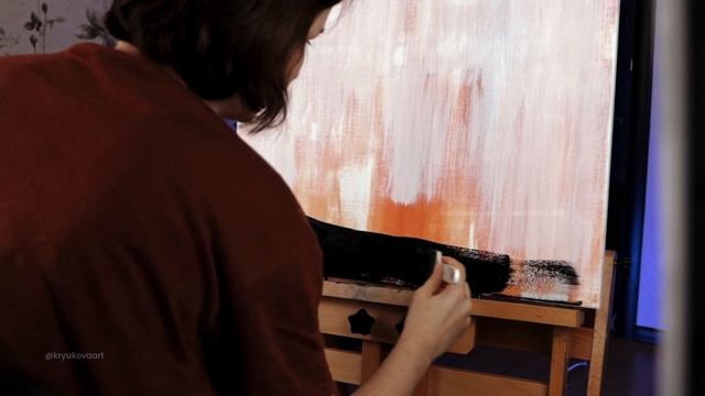 Easy abstract painting on canvas using acrylic, ink for beginners. Abstract Aesthetics Art смотреть онлайн