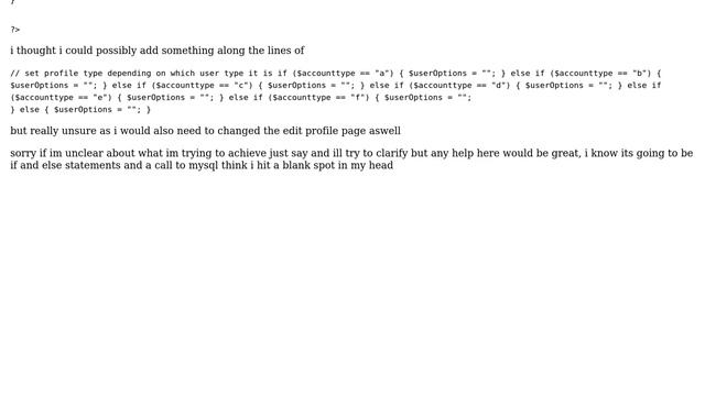 php setting up profile for account type (2 Solutions!!) смотреть онлайн