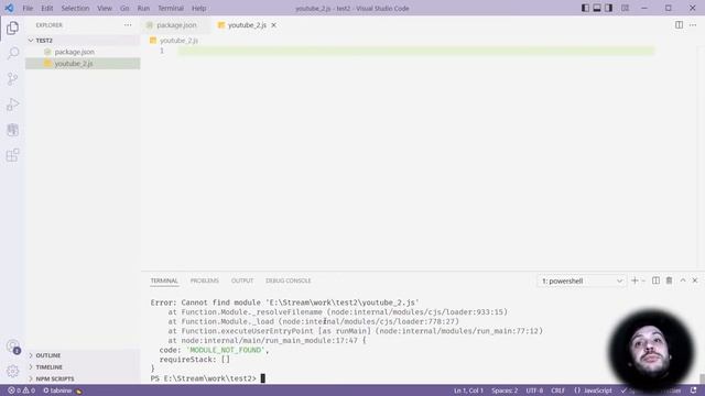 Node.js Урок 0.1: Создание папки проекта инициализация и первый запуск проекта и вывод в консоль смотреть онлайн