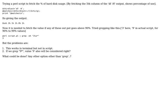 Ubuntu: How to compare/fetch the greater value in perl script? смотреть онлайн