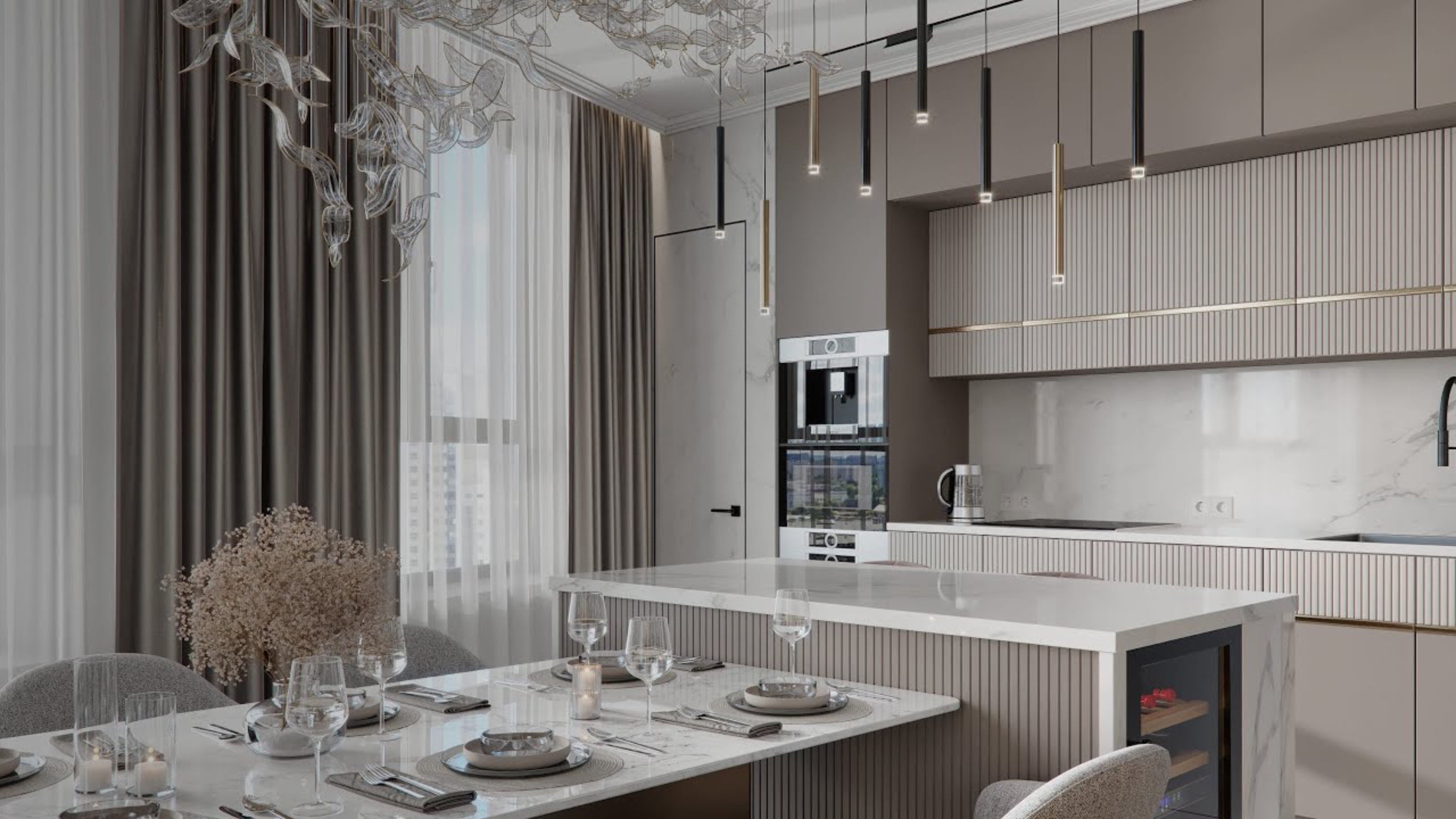 ИДЕАЛЬНО все продумали🔥 Обзор современной квартиры 150м² | Дизайн интерьера | рум тур смотреть онлайн