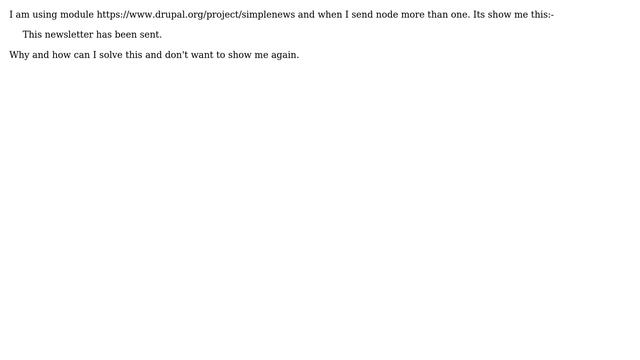 Drupal: Error in simplenews when send the node more than one смотреть онлайн