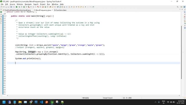 Java Program to find the frequency of each word in any array using Java 8 смотреть онлайн