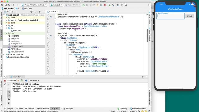 Flutter WebSocket Tutorial смотреть онлайн