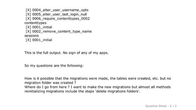 Django : Migrations applied but no migration folder смотреть онлайн