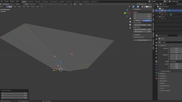 Blender - Set dimensions in Edit Mode | Dimensions Tool Add-on смотреть онлайн