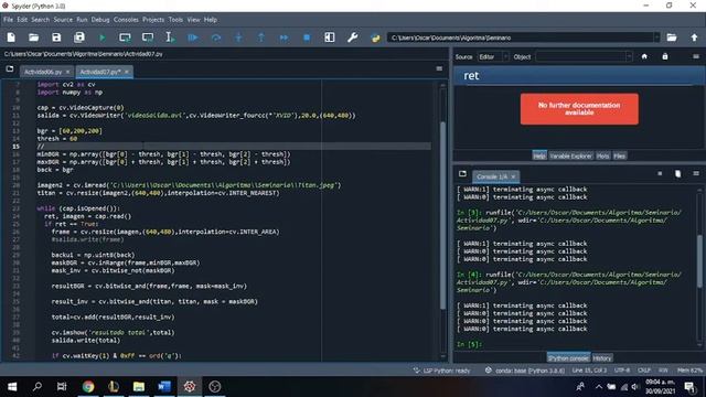 Cambio de fondo de la webcam con OpenCV y Numpy смотреть онлайн