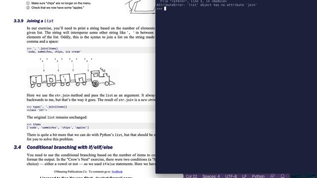 Tiny Python Projects: Ch 3 Pt 10 (Joining lists to create strings) смотреть онлайн