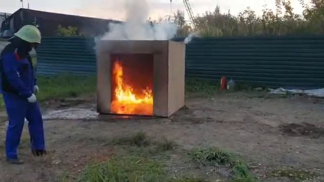 Огневые испытания МОП в объеме помещения («деревянный дом») смотреть онлайн
