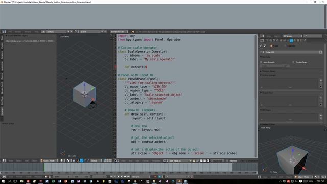 Blender Addon: Custom Operator Tutorial смотреть онлайн