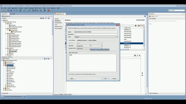 Oracle ADF Part 14- Validation Rule Compare Greater Than with Literal смотреть онлайн
