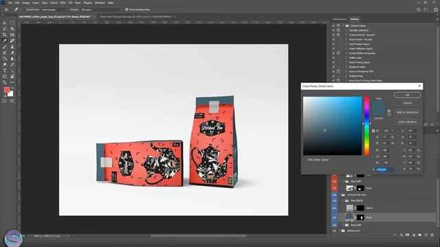 Cute Tea Packaging Design In Photoshop | Дизайн упаковки чая в фотошопе | SPEEDART