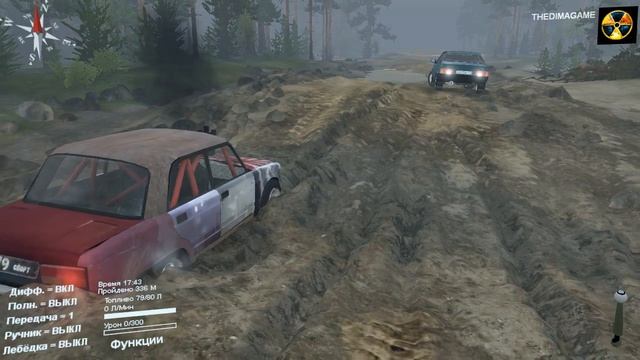 ПЕРЕДНИЙ ПРИВОД vs ЗАДНИЙ в SPINTIRES! смотреть онлайн
