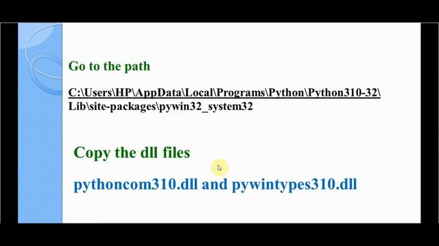 ModuleNotFoundError: No module named 'pywintypes' -solution смотреть онлайн