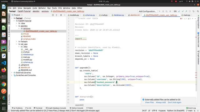 FastAPI Tutorial for beginners 04_FastAPI alembic as migration tool смотреть онлайн