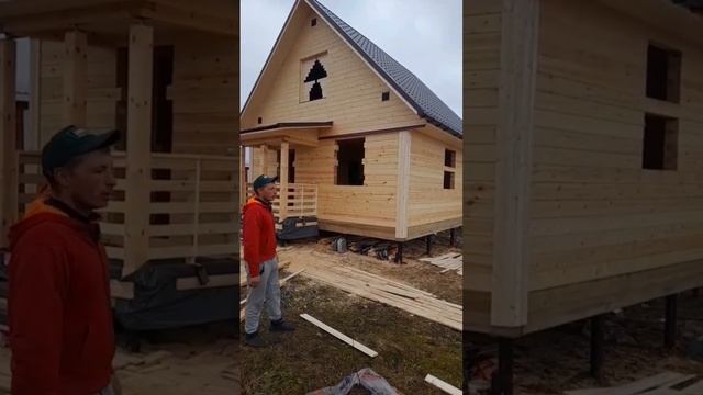 Как мы строим Дом Баню 6х6 из бруса под ключ в Москве от СК Доминика смотреть онлайн