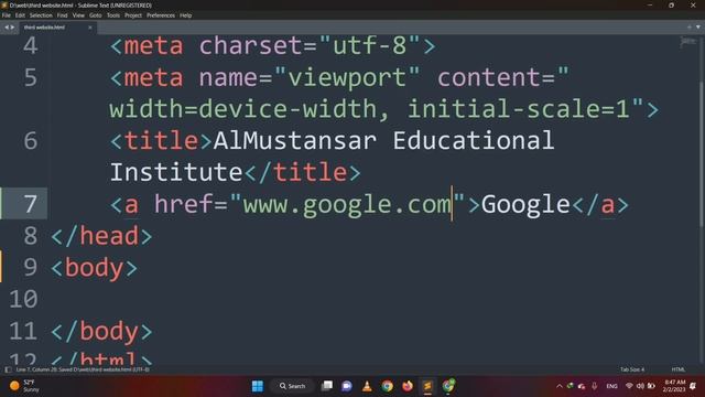 Learn Web Development | How to link any website or Page to your website | Anchor Tag смотреть онлайн