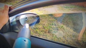 Как быстро снять тонировку на авто феном.