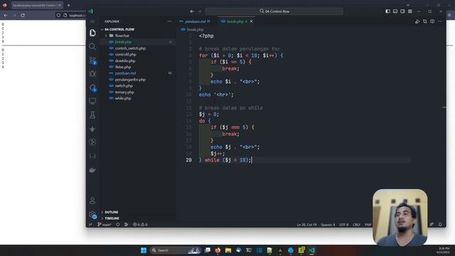 PHP TUTORIAL #36 CONTROL FLOW BREAK смотреть онлайн