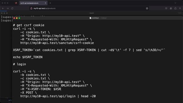Laravel 10 API : Part 9. Using cURL to Login with Sanctum stateful смотреть онлайн