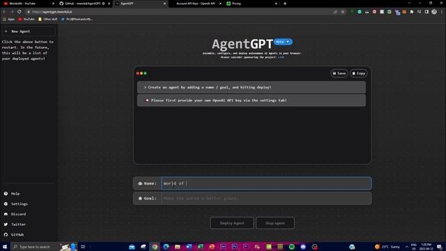 AgentGPT: Deploy Autonomous AI Agents GPT 4 смотреть онлайн