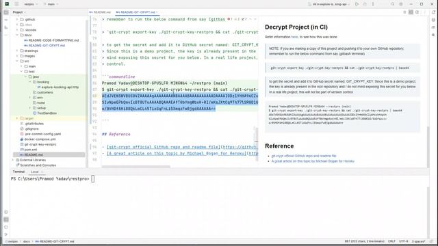 #5 Unlock secrets by using git crypt key in local and in CI смотреть онлайн