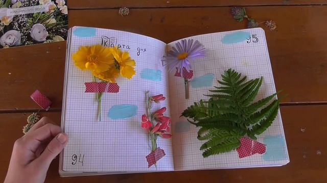 DIY: летний разворот/Блокнот творческого человека/Гербарий смотреть онлайн