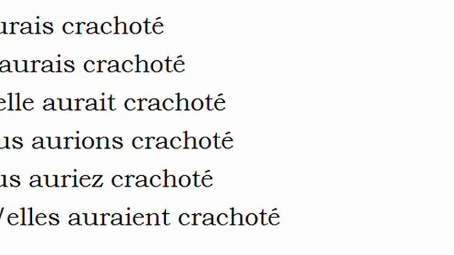 Изучение французского языка = Спряжение глаголов = Crachoter смотреть онлайн