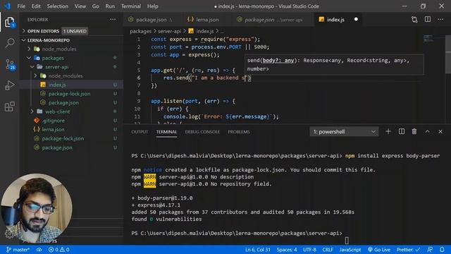Monorepo Lerna Project Setup - React and Node.js Application | Multiple JavaScript Packages смотреть онлайн