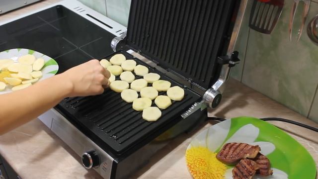 Приготовление картофеля в электрогриле KITFORT KT-1602