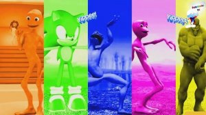 Челлендж разноцветные танцы Халк против Соника против разноцветных инопланетян