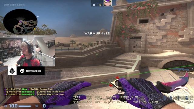 M0NESY показал фишку со смоком на Anubise. КС ГО