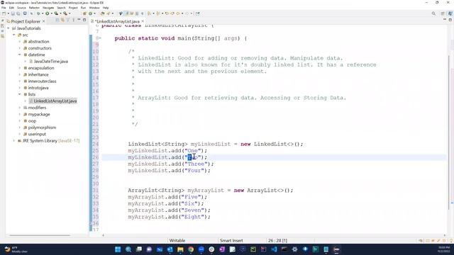 LinkedList vs ArrayList смотреть онлайн