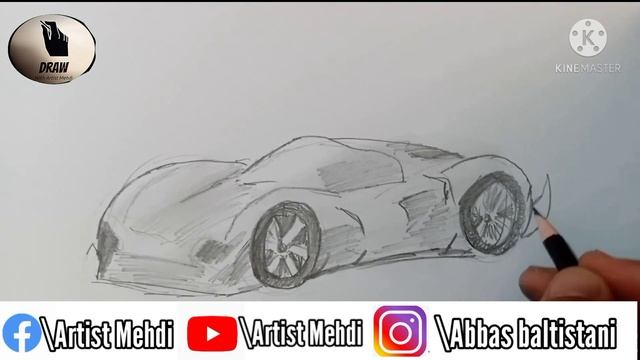 how to draw a car || car sketch 2021 смотреть онлайн