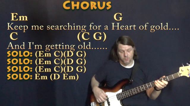 Heart of Gold (Neil Young) Bass Guitar Cover Lesson in G with Chords/Lyrics смотреть онлайн