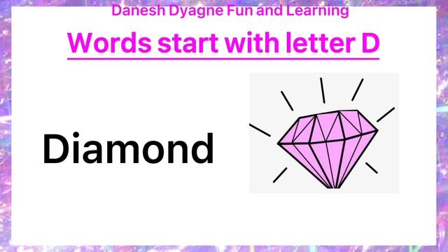 Learn the words start with letter D | words start letter D | preschool learning смотреть онлайн