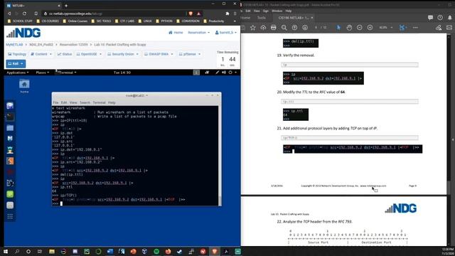 Ethical Hacking NETLAB+ 10 - Packet Crafting with Scapy смотреть онлайн