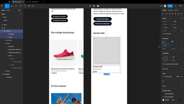 Figma tutorial : Learn auto layout and components by cloning Nike mobile web смотреть онлайн