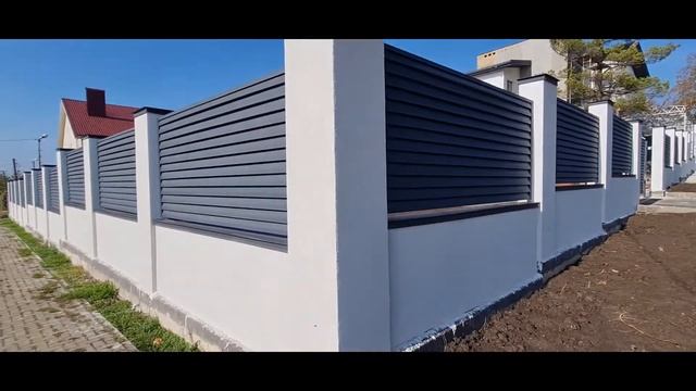 Забор Жалюзи - цвет матовый графит смотреть онлайн