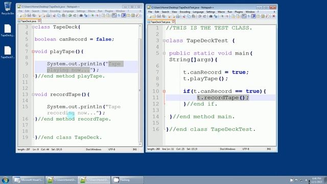 Head First Java - Ch 2 TapeDeck and TapeDeckTest An Introduction to JAVA programming. смотреть онлайн