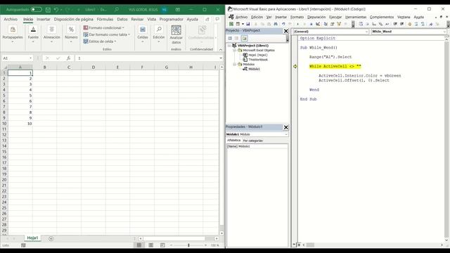 22. Curso Macros en Excel. Bucle While Wend. смотреть онлайн